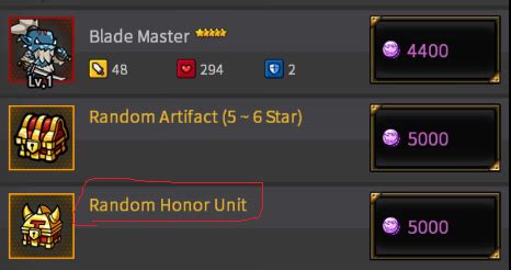 endless frontier random honor unit.